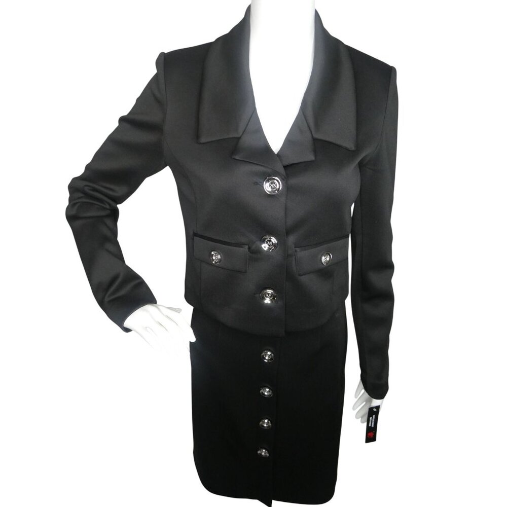 Shelby Rose Women's Black Two Piece Jacket Skirt Set Size 4